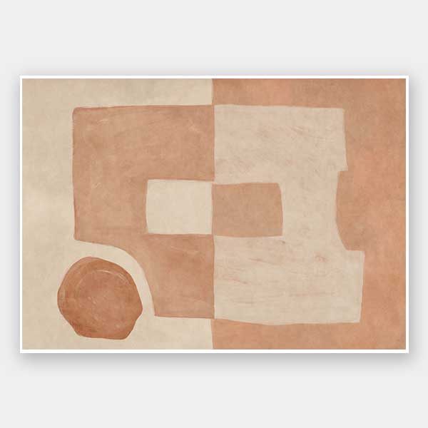 Wall art from the Tim Neve collection by Urban Road, showcasing bold black and brown patterns with sculptural forms.