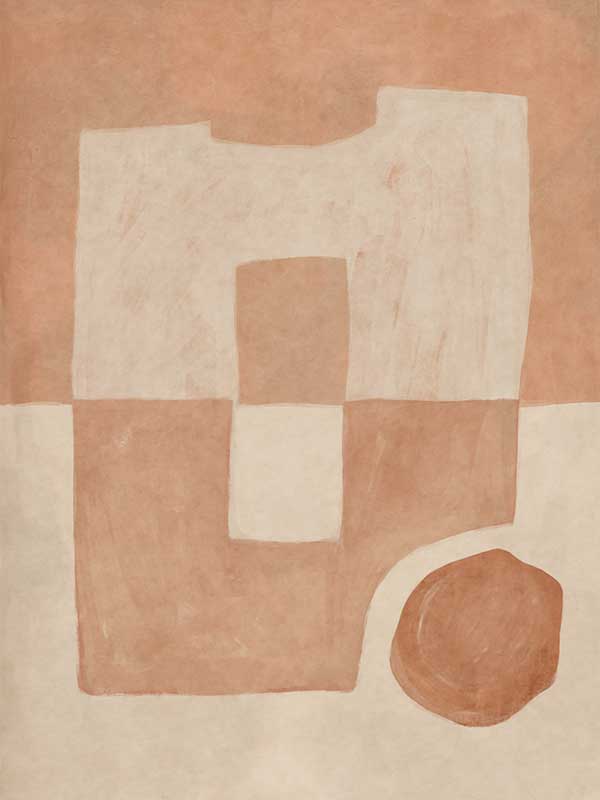 Wall art from the Tim Neve collection by Urban Road, showcasing bold black and brown patterns with sculptural forms.