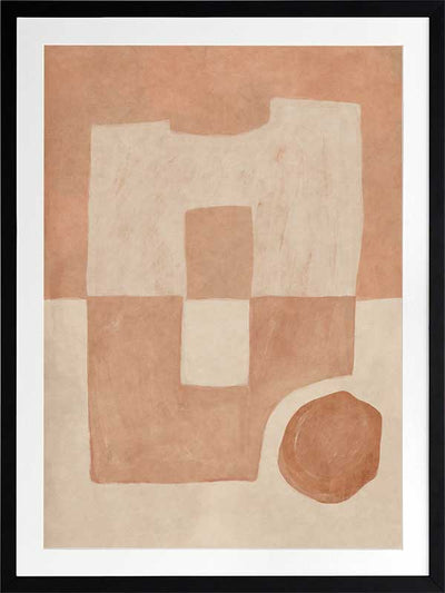 Wall art from the Tim Neve collection by Urban Road, showcasing bold black and brown patterns with sculptural forms.