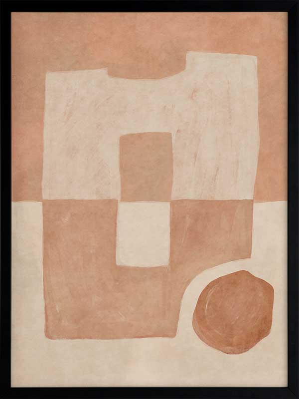 Wall art from the Tim Neve collection by Urban Road, showcasing bold black and brown patterns with sculptural forms.