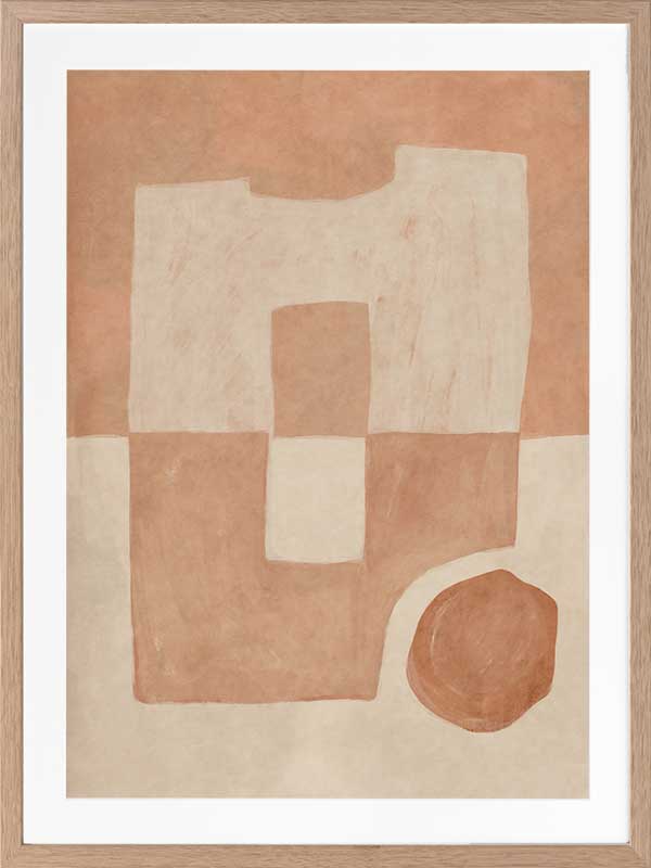 Wall art from the Tim Neve collection by Urban Road, showcasing bold black and brown patterns with sculptural forms.