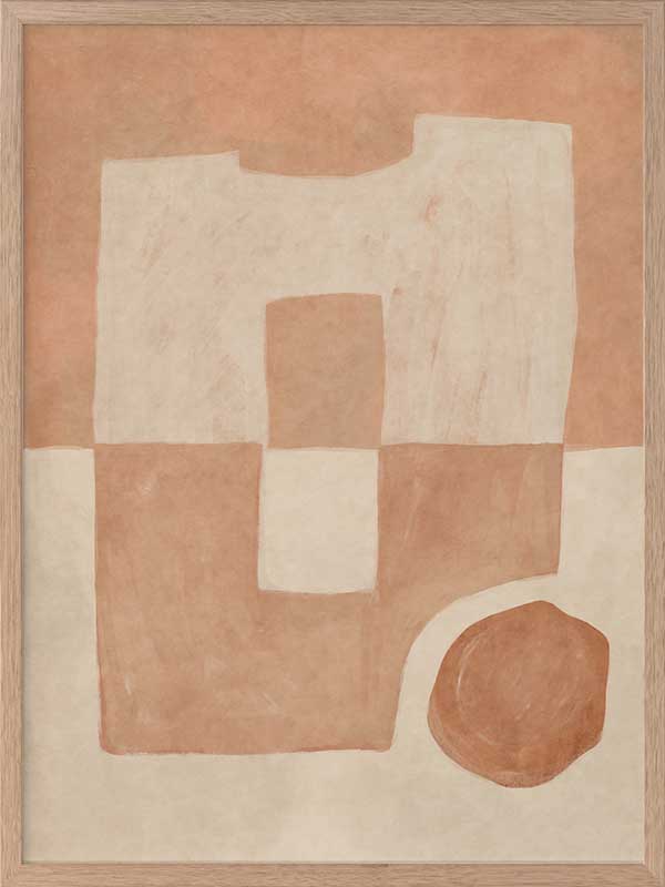 Wall art from the Tim Neve collection by Urban Road, showcasing bold black and brown patterns with sculptural forms.