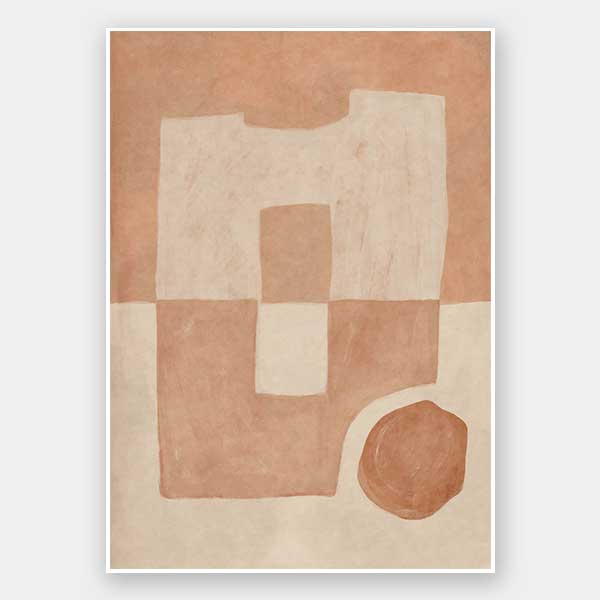 Wall art from the Tim Neve collection by Urban Road, showcasing bold black and brown patterns with sculptural forms.