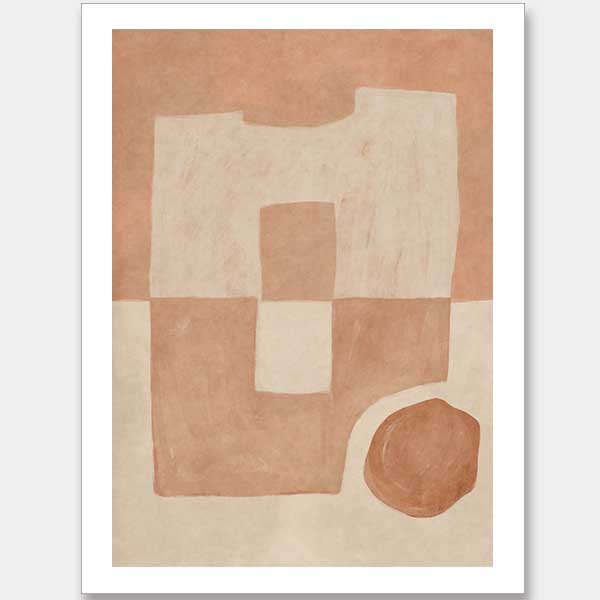 Wall art from the Tim Neve collection by Urban Road, showcasing bold black and brown patterns with sculptural forms.