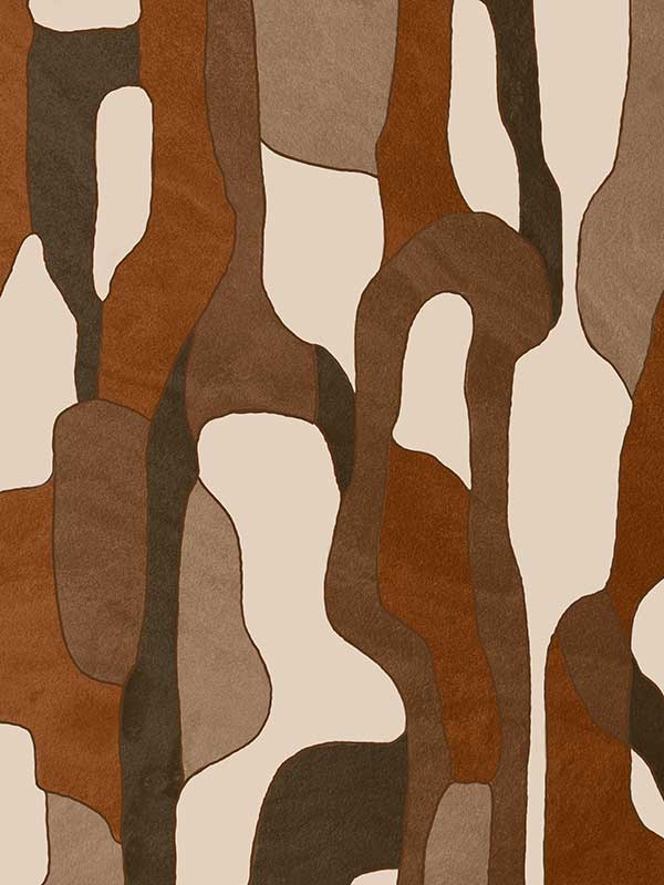 Wall art from the Tim Neve collection by Urban Road, with light tan shapes and bold black lines in an abstract design.