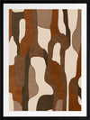 Wall art from the Tim Neve collection by Urban Road, with light tan shapes and bold black lines in an abstract design.