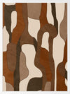Wall art from the Tim Neve collection by Urban Road, with light tan shapes and bold black lines in an abstract design.