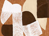 Wall art from the Tim Neve collection by Urban Road, showcasing graphic shapes in deep brown and cream tones with organic lines.