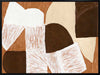 Wall art from the Tim Neve collection by Urban Road, showcasing graphic shapes in deep brown and cream tones with organic lines.