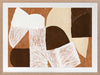 Wall art from the Tim Neve collection by Urban Road, showcasing graphic shapes in deep brown and cream tones with organic lines.