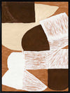 Wall art from the Tim Neve collection by Urban Road, showcasing graphic shapes in deep brown and cream tones with organic lines.