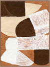 Wall art from the Tim Neve collection by Urban Road, showcasing graphic shapes in deep brown and cream tones with organic lines.
