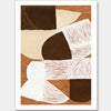 Wall art from the Tim Neve collection by Urban Road, showcasing graphic shapes in deep brown and cream tones with organic lines.