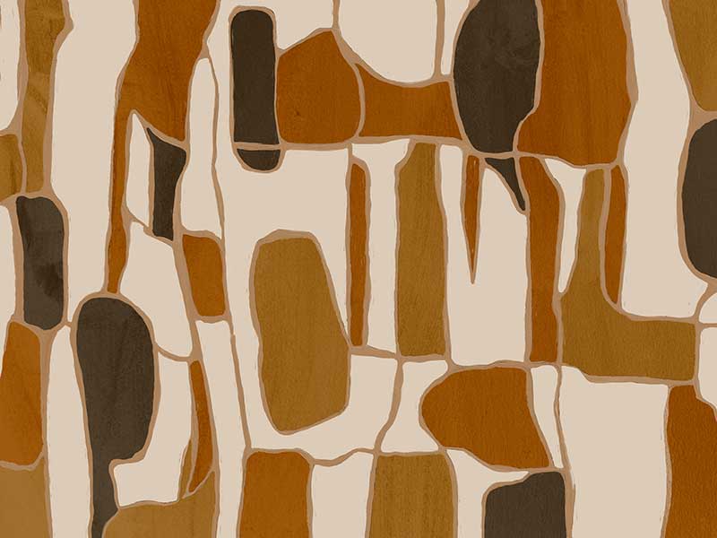 Wall art from the Tim Neve collection by Urban Road, featuring layered organic forms in warm beige, tan, and brown.