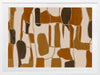 Wall art from the Tim Neve collection by Urban Road, featuring layered organic forms in warm beige, tan, and brown.