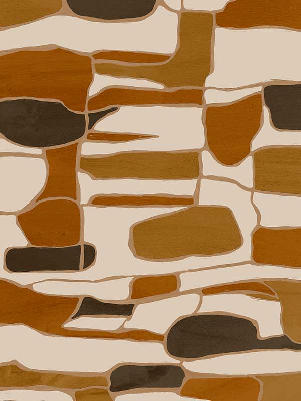 Wall art from the Tim Neve collection by Urban Road, featuring layered organic forms in warm beige, tan, and brown.
