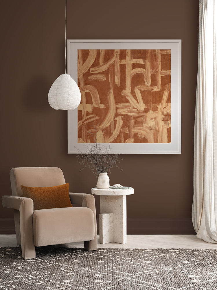 Primal Light Brown I Framed Art Print | Lifestyle