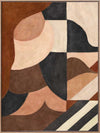 Wall art from the Tim Neve collection by Urban Road, showcasing abstract organic shapes in brown, cream, and soft terracotta.