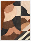 Wall art from the Tim Neve collection by Urban Road, showcasing abstract organic shapes in brown, cream, and soft terracotta.