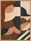 Wall art from the Tim Neve collection by Urban Road, showcasing abstract organic shapes in brown, cream, and soft terracotta.