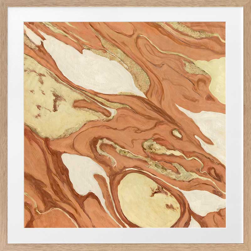Wall art from the Tim Neve collection by Urban Road, featuring bold organic patterns in warm brown and tan hues.