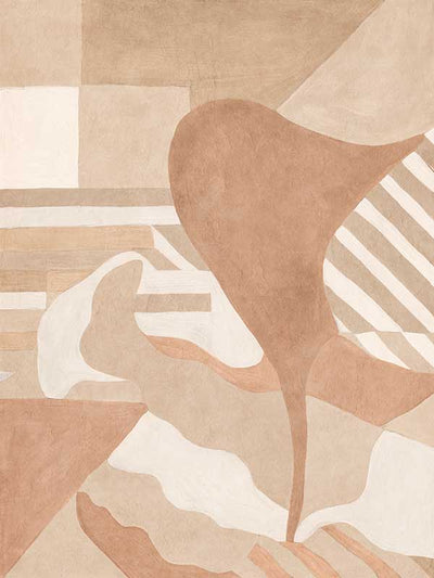 Wall art from the Tim Neve collection by Urban Road, with curved brown forms and soft layered shapes in a neutral palette.