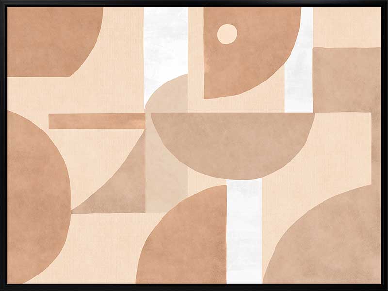 Wall art from the Tim Neve collection by Urban Road, showcasing organic shapes in terracotta and cream with bold curved lines.