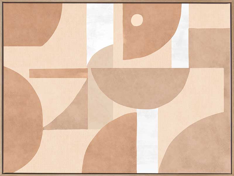 Wall art from the Tim Neve collection by Urban Road, showcasing organic shapes in terracotta and cream with bold curved lines.