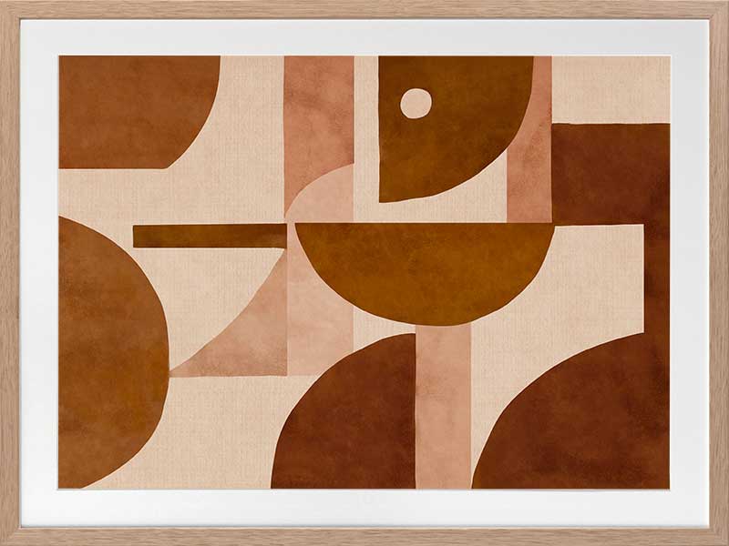 Wall art from the Tim Neve collection by Urban Road, with layered arcs and organic patterns in warm neutrals.