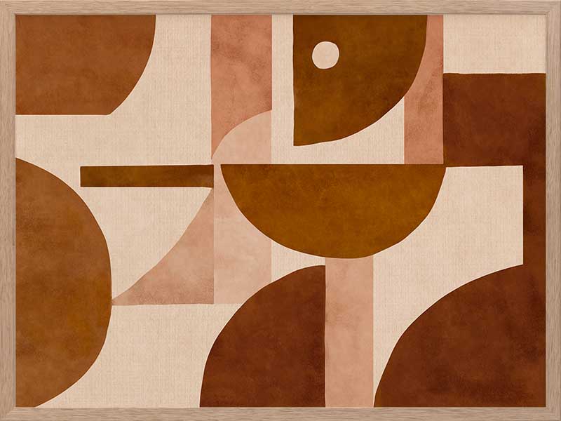 Wall art from the Tim Neve collection by Urban Road, with layered arcs and organic patterns in warm neutrals.