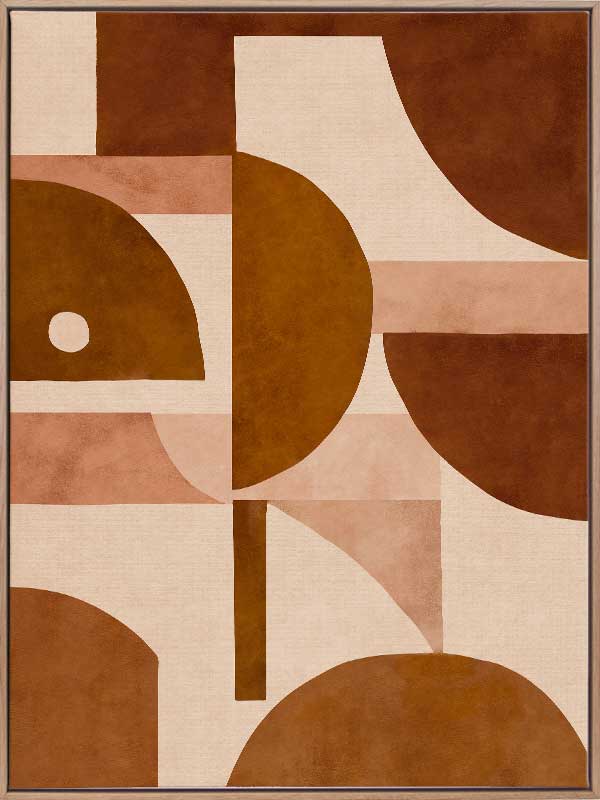 Wall art from the Tim Neve collection by Urban Road, with layered arcs and organic patterns in warm neutrals.