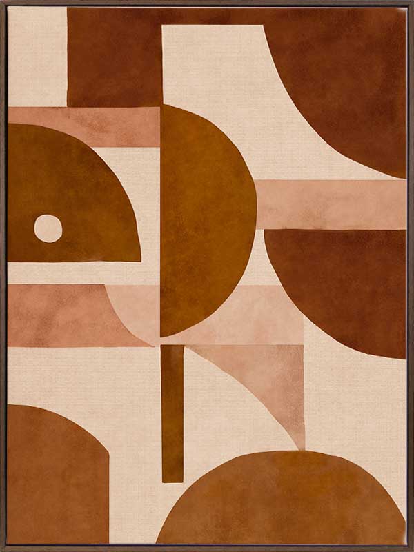 Wall art from the Tim Neve collection by Urban Road, with layered arcs and organic patterns in warm neutrals.