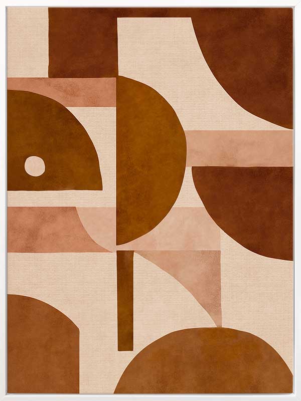 Wall art from the Tim Neve collection by Urban Road, with layered arcs and organic patterns in warm neutrals.