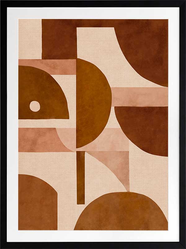 Wall art from the Tim Neve collection by Urban Road, with layered arcs and organic patterns in warm neutrals.