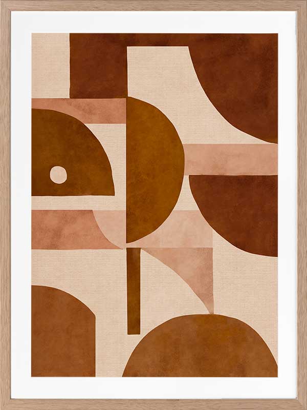 Wall art from the Tim Neve collection by Urban Road, with layered arcs and organic patterns in warm neutrals.