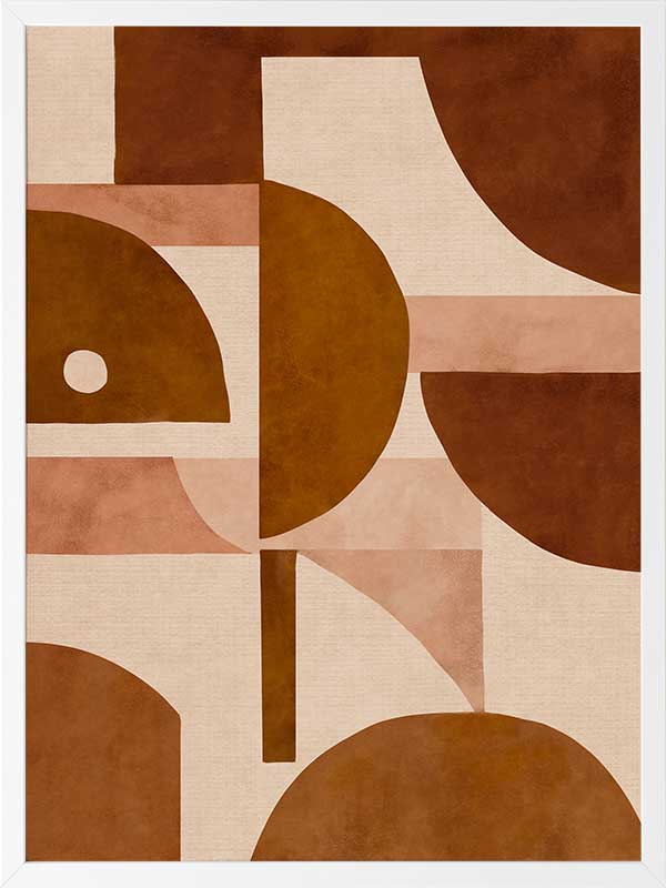 Wall art from the Tim Neve collection by Urban Road, with layered arcs and organic patterns in warm neutrals.