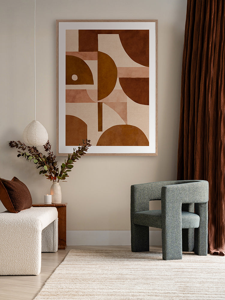 Fragmented Dark II Framed Art Print | Lifestyle