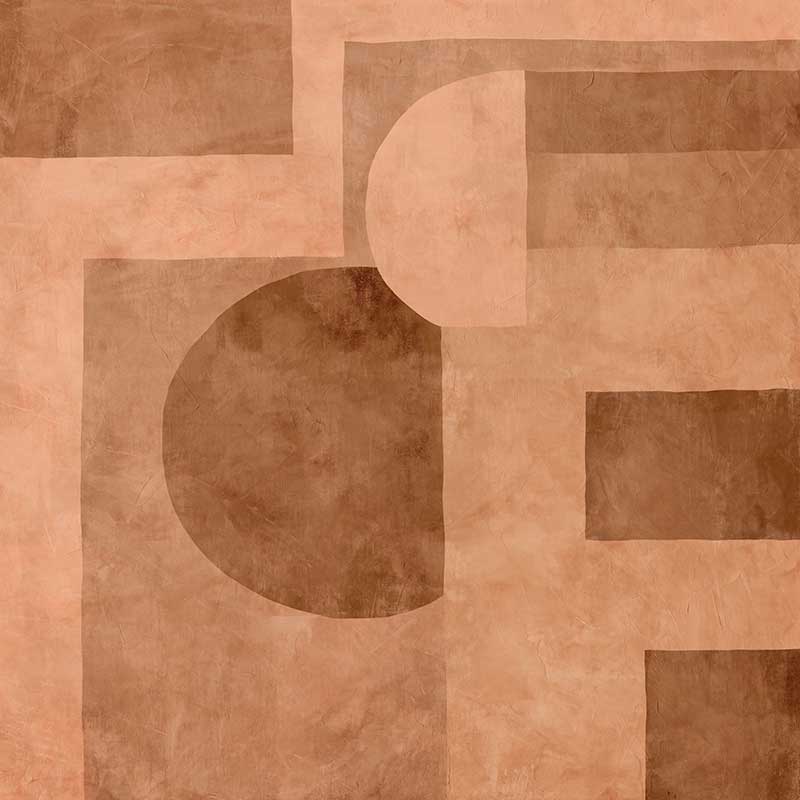 Wall art from the Tim Neve collection by Urban Road, showcasing curved terracotta shapes and soft abstract forms on a neutral background.