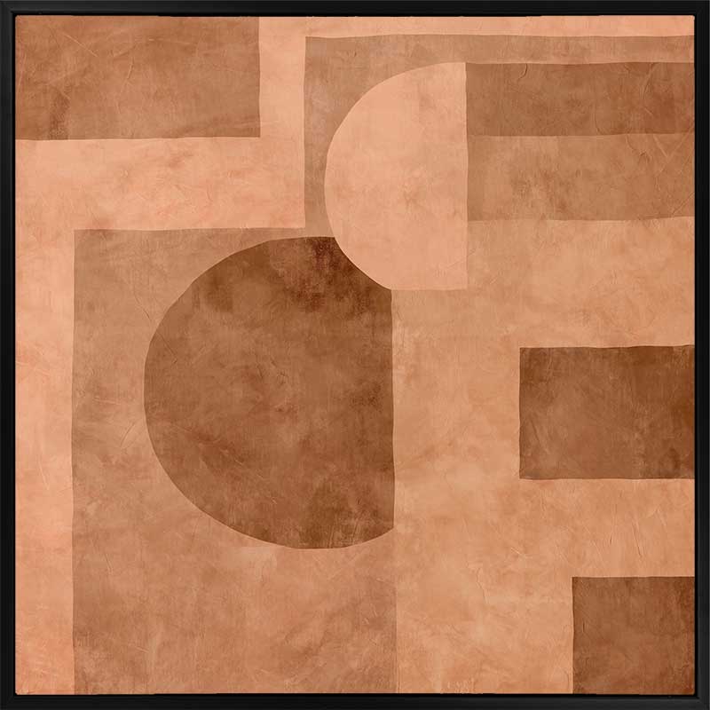 Wall art from the Tim Neve collection by Urban Road, showcasing curved terracotta shapes and soft abstract forms on a neutral background.
