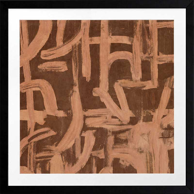 Wall art from the Tim Neve collection by Urban Road, featuring bold layered patterns in brown, tan, and cream tones.