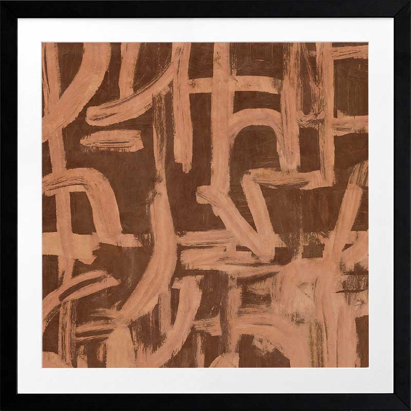 Wall art from the Tim Neve collection by Urban Road, featuring bold layered patterns in brown, tan, and cream tones.