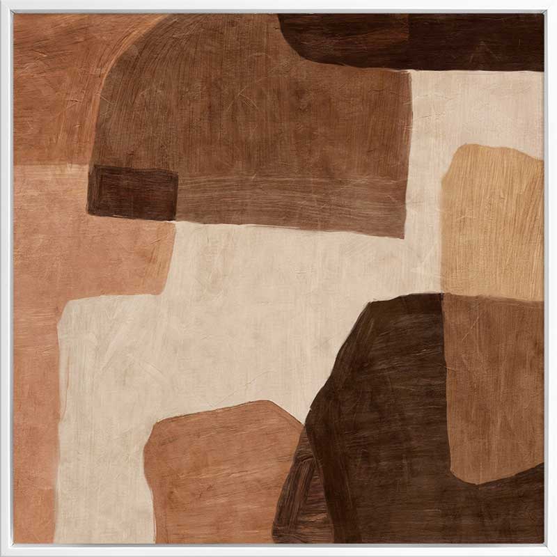 Wall art from the Tim Neve collection by Urban Road, with warm curved shapes and bold organic forms in a soft abstract composition.