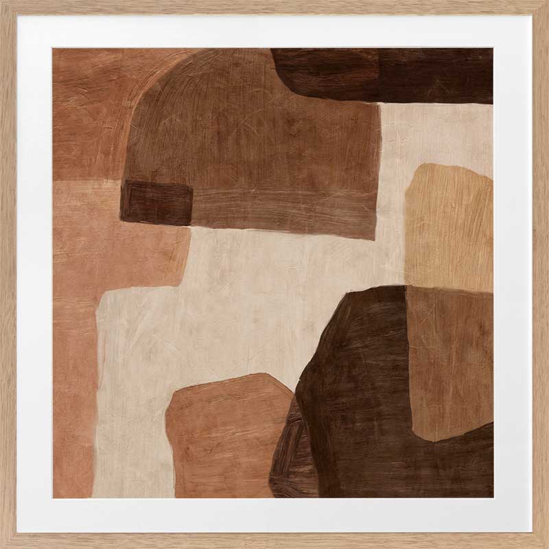 Wall art from the Tim Neve collection by Urban Road, with warm curved shapes and bold organic forms in a soft abstract composition.