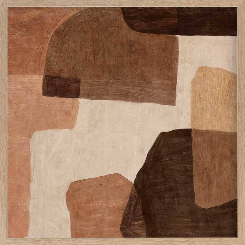 Wall art from the Tim Neve collection by Urban Road, with warm curved shapes and bold organic forms in a soft abstract composition.