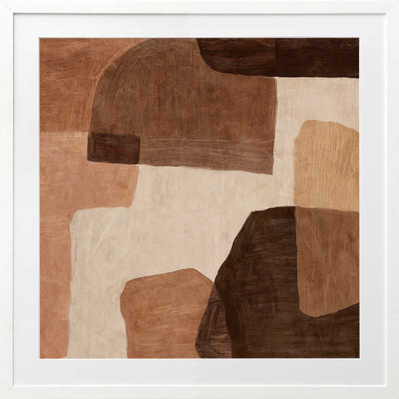 Wall art from the Tim Neve collection by Urban Road, with warm curved shapes and bold organic forms in a soft abstract composition.