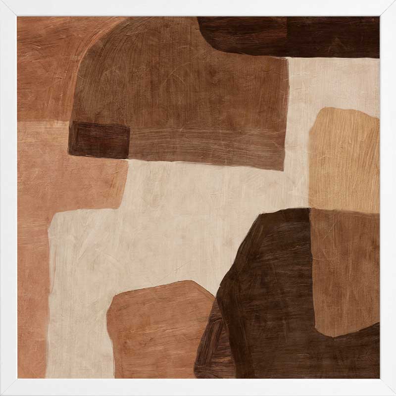 Wall art from the Tim Neve collection by Urban Road, with warm curved shapes and bold organic forms in a soft abstract composition.