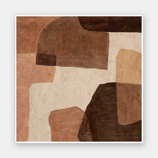 Wall art from the Tim Neve collection by Urban Road, with warm curved shapes and bold organic forms in a soft abstract composition.