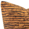 Cushion from the Tim Neve collection by Urban Road, featuring a golden bark-like linear pattern on a deep charcoal background.