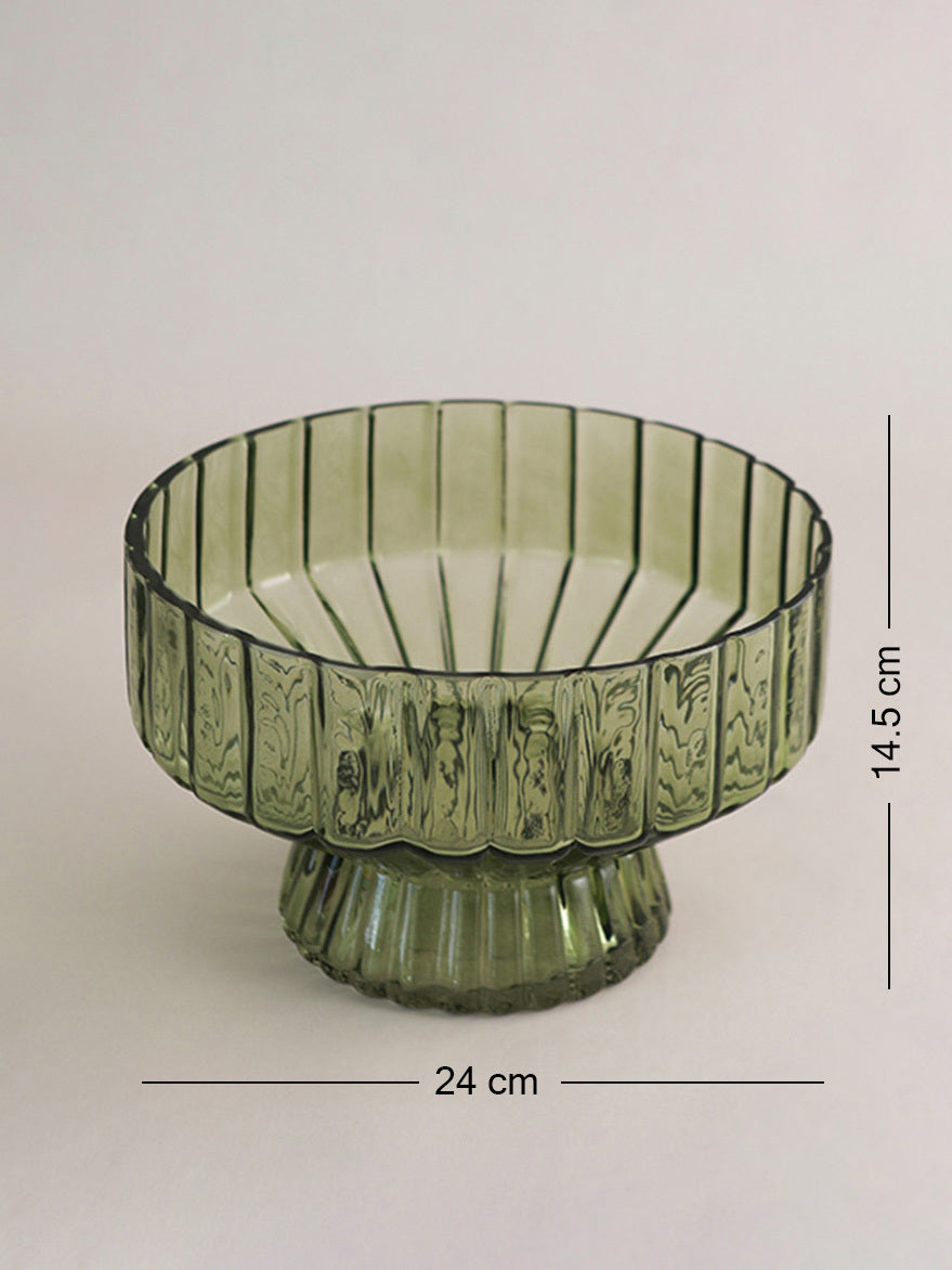 Ombre Green Glass Vessel