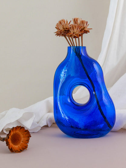 Caro Blue Glass Vessel